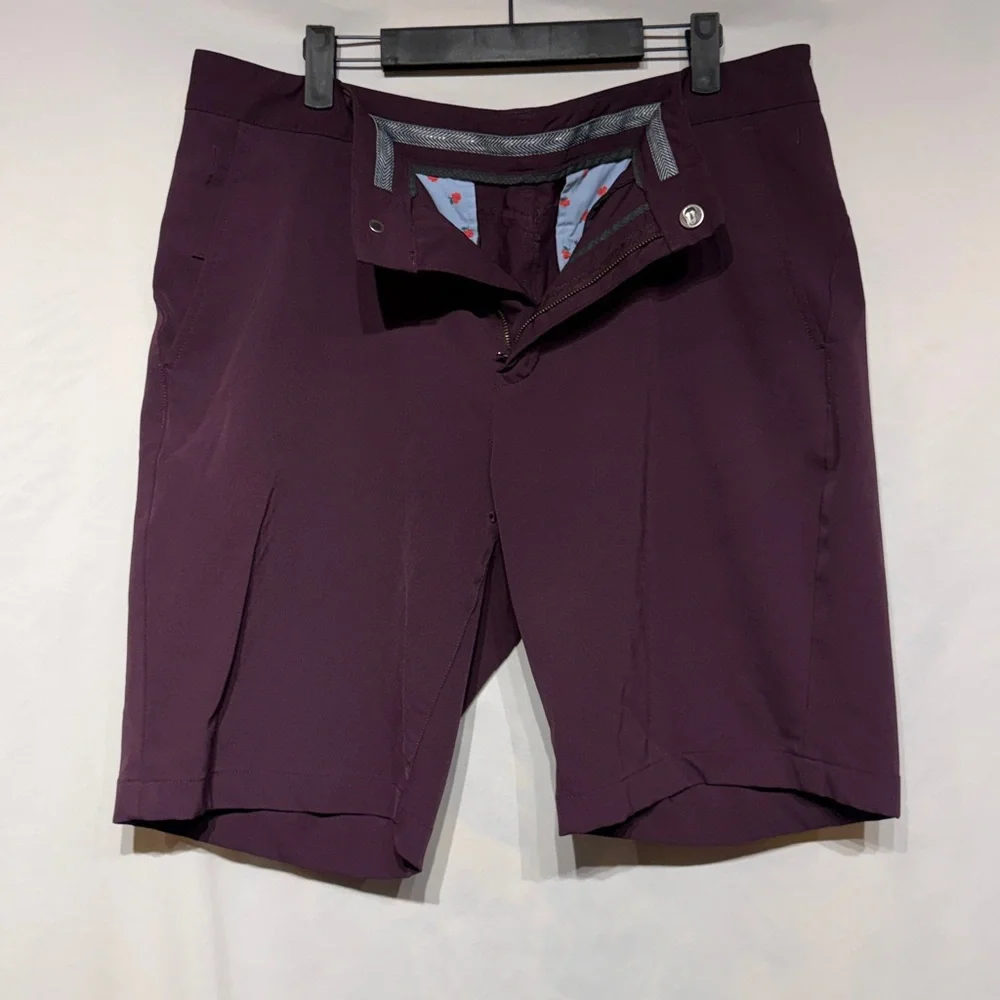 Bonobos Justin Rose Highland Tour Shorts Maroon 10” Golf Shorts Size 36 - Picture 4 of 9